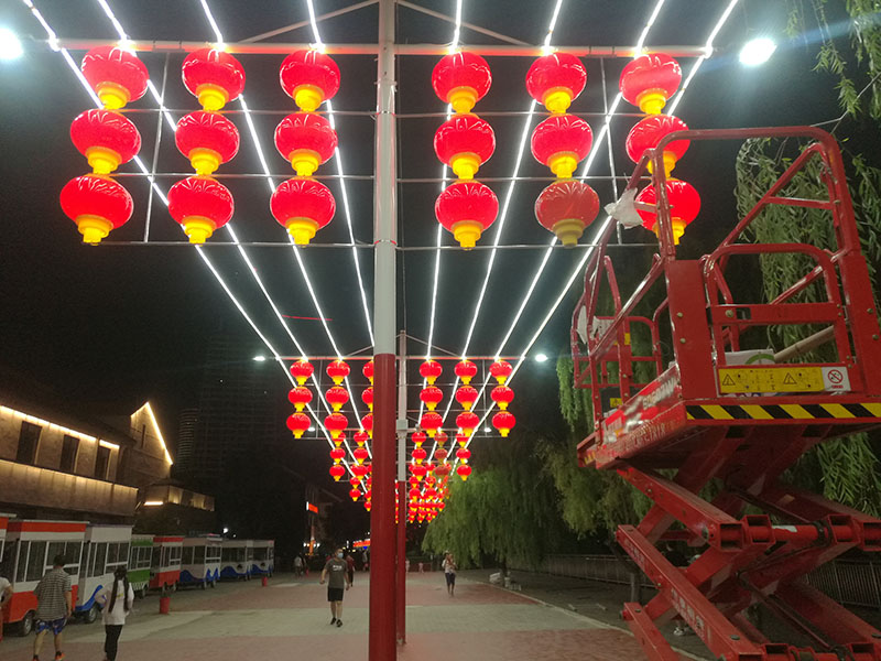 LED灯笼街道悬挂